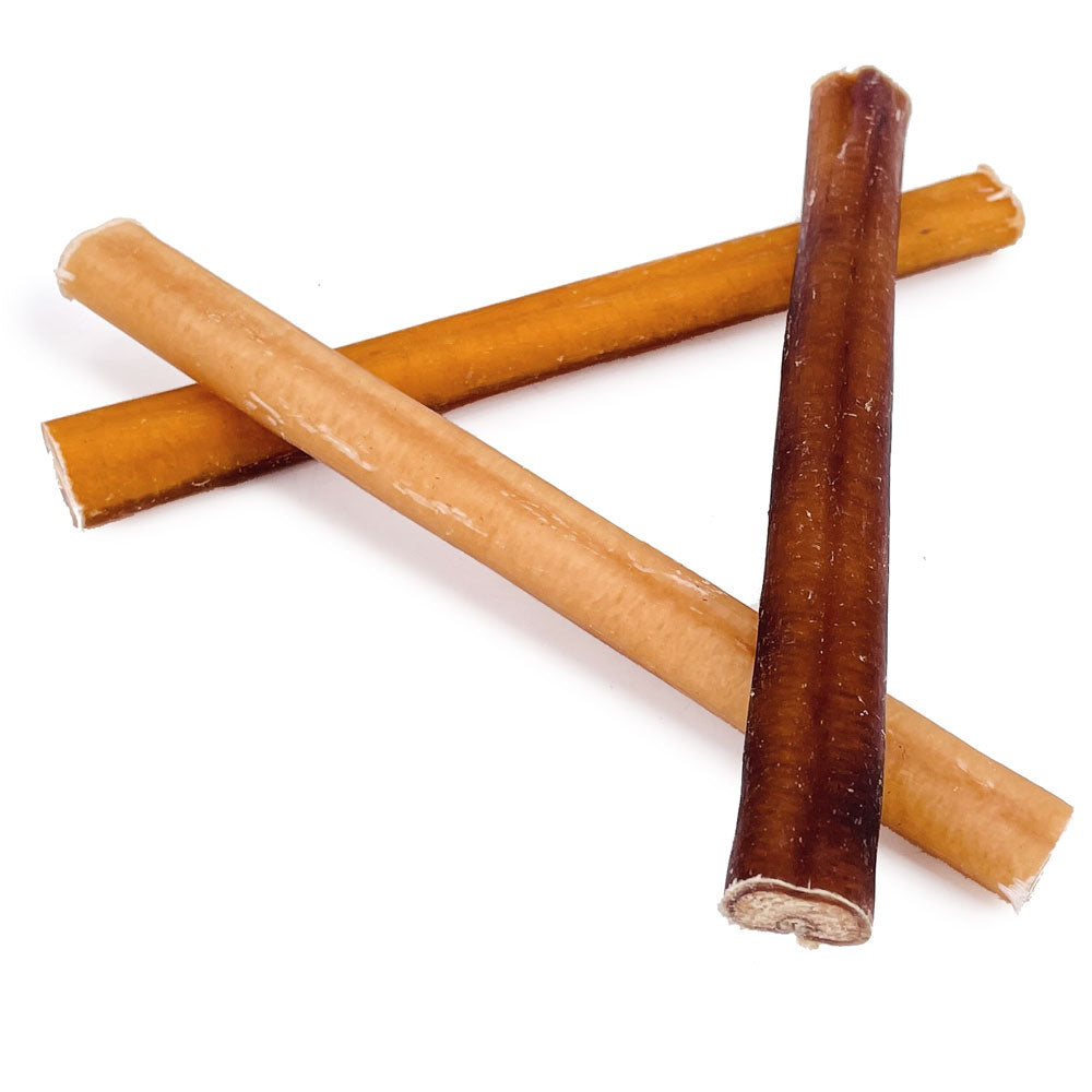 Bully Sticks for Dogs, Medium 6 Inch, 100 Count - All Natural Dog Treats, 100% Beef Pizzles, Single Ingredient Rawhide Alternative 