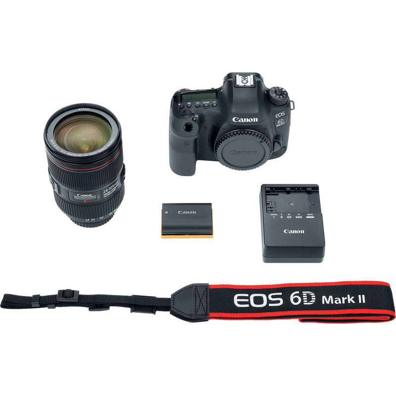 Canon EOS 6D Mark II Digital SLR Camera with 24-105mm f/4.0L Lens  